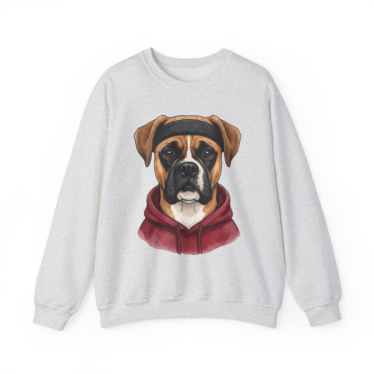 Boxer Puppy Sweatshirt Dog Apparel Gift Women Cartoon Sweatshirt Puppy Sweatshirt Dog Fan Canine Sweatshirt Clothing Graphic Line Art Pullover Sweatshirt