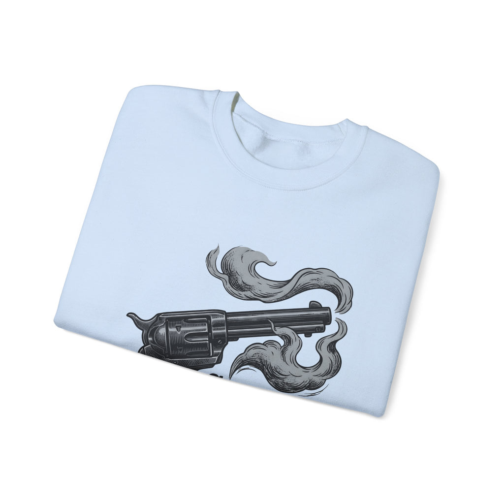 Revolver Gun Sweatshirt Cowgirl Western Gift Women Vintage Sweatshirt Handgun Sweatshirt Rodeo Fan Retro Sweatshirt Cowboy Graphic Hand Drawn Smoke Sweatshirt