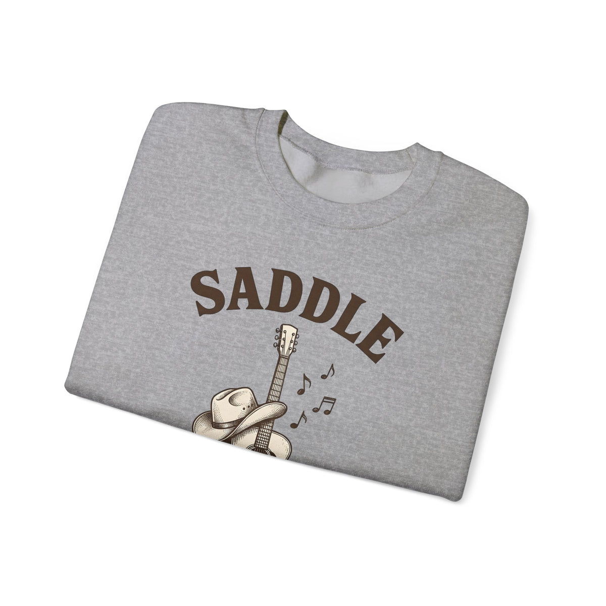 Cowboy Hat Guitar Sweatshirt Cowgirl Ranch Gift Women Retro Sweatshirt Guitar Sweatshirt Cowgirl Fan Vintage Sweatshirt Farm Graphic Doodle Music Symbols