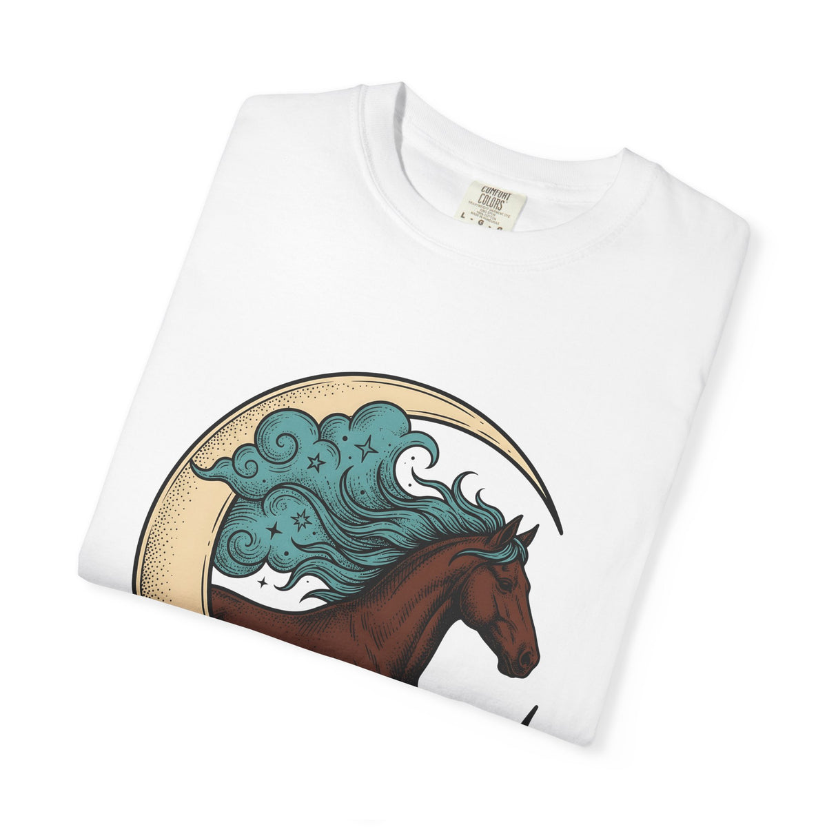 Horse Moon T-Shirt Cowgirl Western Gift Women Boho T-Shirt Equine T-Shirt Rodeo Fan Cowboy Graphic Western Design T-Shirt Boho T-Shirt Vintage Stars