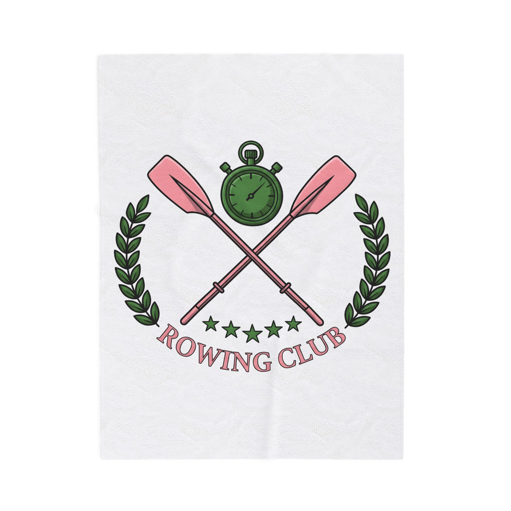 Rowing Oars Rowing Team Gift Classic Oars Rower Enthusiast Retro Crew Vintage Stopwatch Blanket