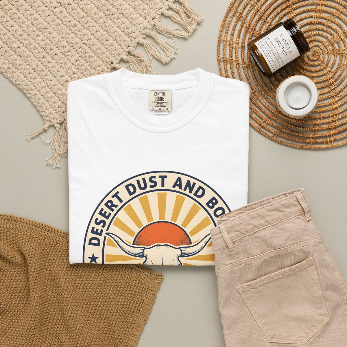 Steer Skull Cowgirl Hippie Gift Retro Bull Skull Cowboy Fan Vintage Bohemian Rustic Dusk T-Shirt