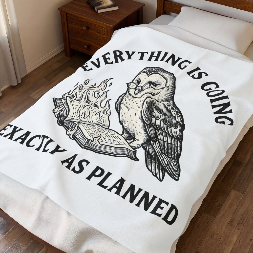 Owl Eyeglasses Blanket Funny Critters Gift Women Old-Fashioned Blanket Owl Blanket Humor Fan Vintage Blanket Creature Graphic Outline Blazing Book
