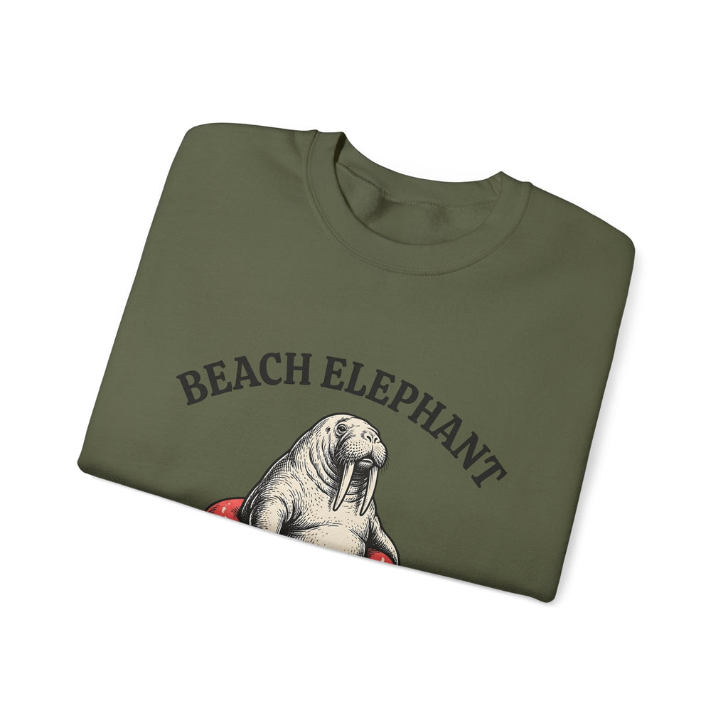 Walrus Floatie Sweatshirt Funny Animal Gift Women Hand Drawn Sweatshirt Inflatable Sweatshirt Humor Fan Illustrated Sweatshirt Creature Graphic Vintage Swim