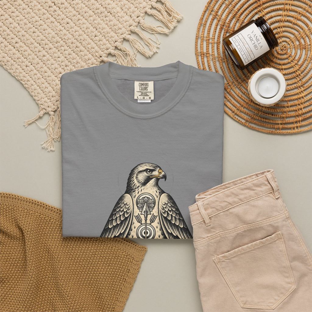 Eagle Design T-Shirt Sports Wildlife Gift Women Tribal T-Shirt Bald Eagle T-Shirt Athlete Fan Native T-Shirt Wildlife Graphic Classic Spear T-Shirt