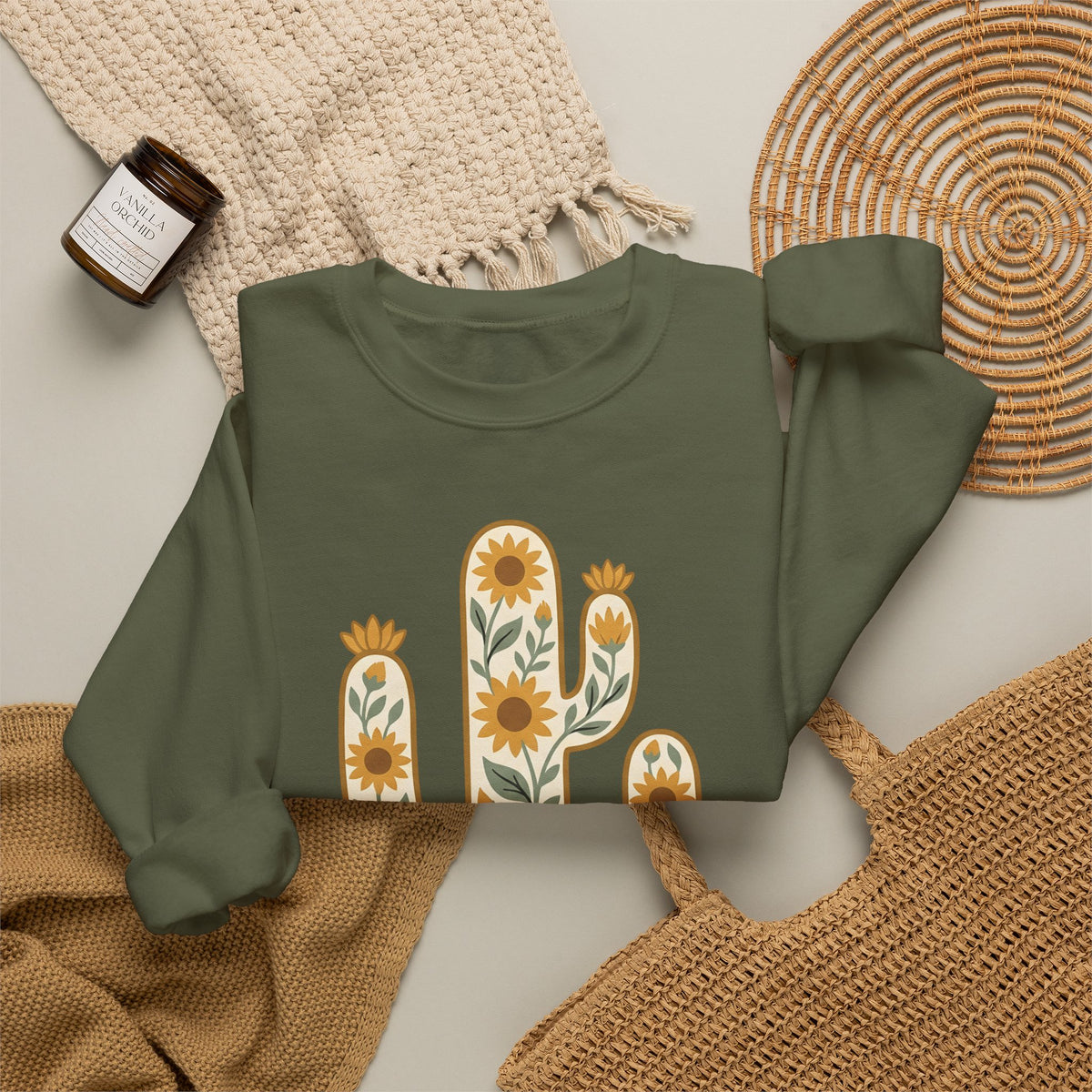 Prickly Flower Sweatshirt Cowgirl Cowboy Gift Women Vintage Sweatshirt Thorn Sweatshirt Rancher Fan Retro Sweatshirt Rodeo Graphic Sketch Sunflower Sweatshirt