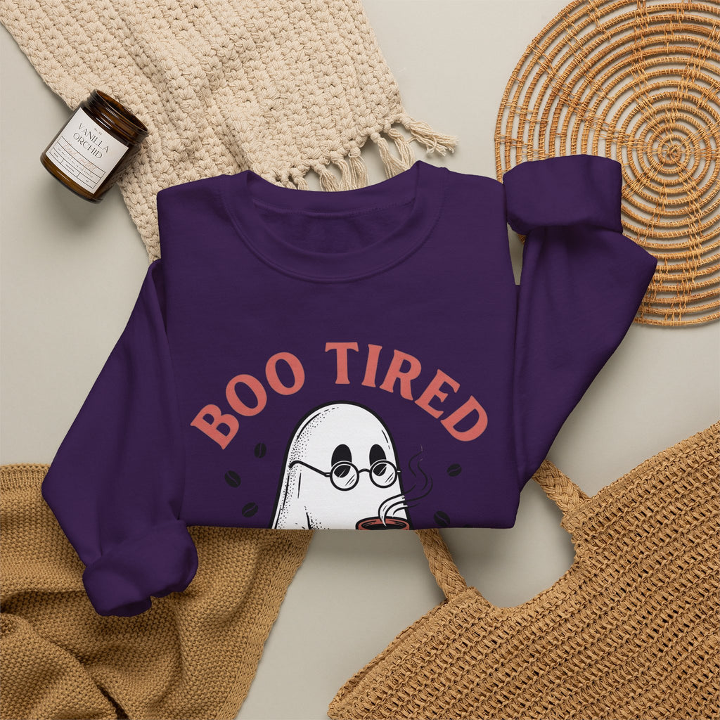 Ghost Brew Sweatshirt Halloween Latte Gift Women Line Art Sweatshirt Spirit Sweatshirt Horror Fan Spectral Sweatshirt Coffee Graphic Comic Tea Cup Sweatshirt
