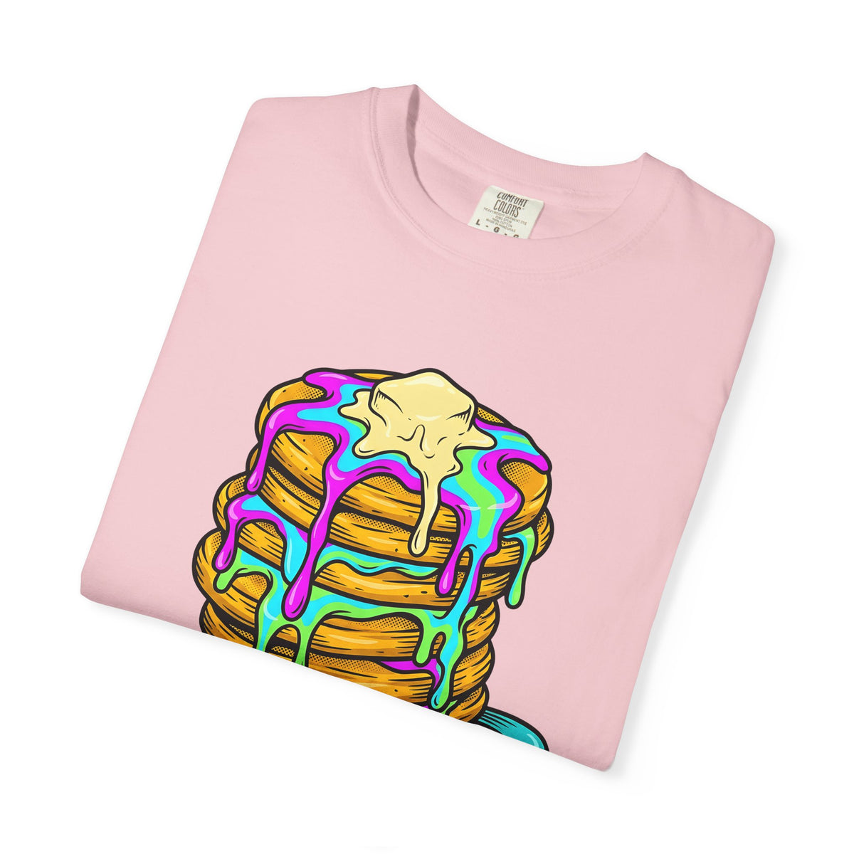 Pancake Tower T-Shirt Desserts Brunch Gift Women Cartoon T-Shirt Stack T-Shirt Sweets Fan Cute T-Shirt Breakfast Graphic Vintage Honey T-Shirt