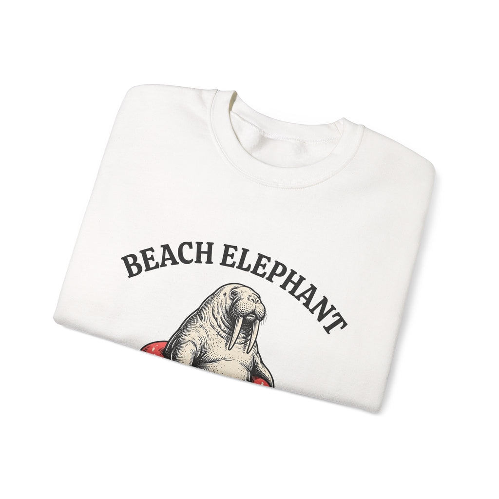 Walrus Floatie Sweatshirt Funny Animal Gift Women Hand Drawn Sweatshirt Inflatable Sweatshirt Humor Fan Illustrated Sweatshirt Creature Graphic Vintage Swim