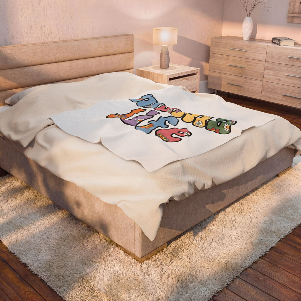 Bloom Typography Blanket Moms Relatives Gift Women Boho Blanket Typography Blanket Motherhood Enthusiast Bohemian Blanket Family Graphic Classic