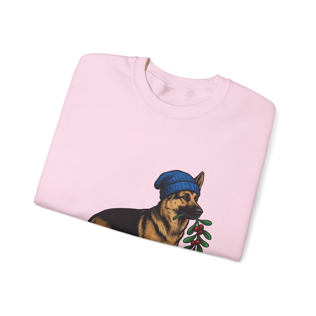 German Shepherd Puppy Sweatshirt Dog Holidays Gift Women Hand Drawn Sweatshirt Alsatian Sweatshirt Dog Fan Illustrated Graphic Sweatshirt Line Art Festive
