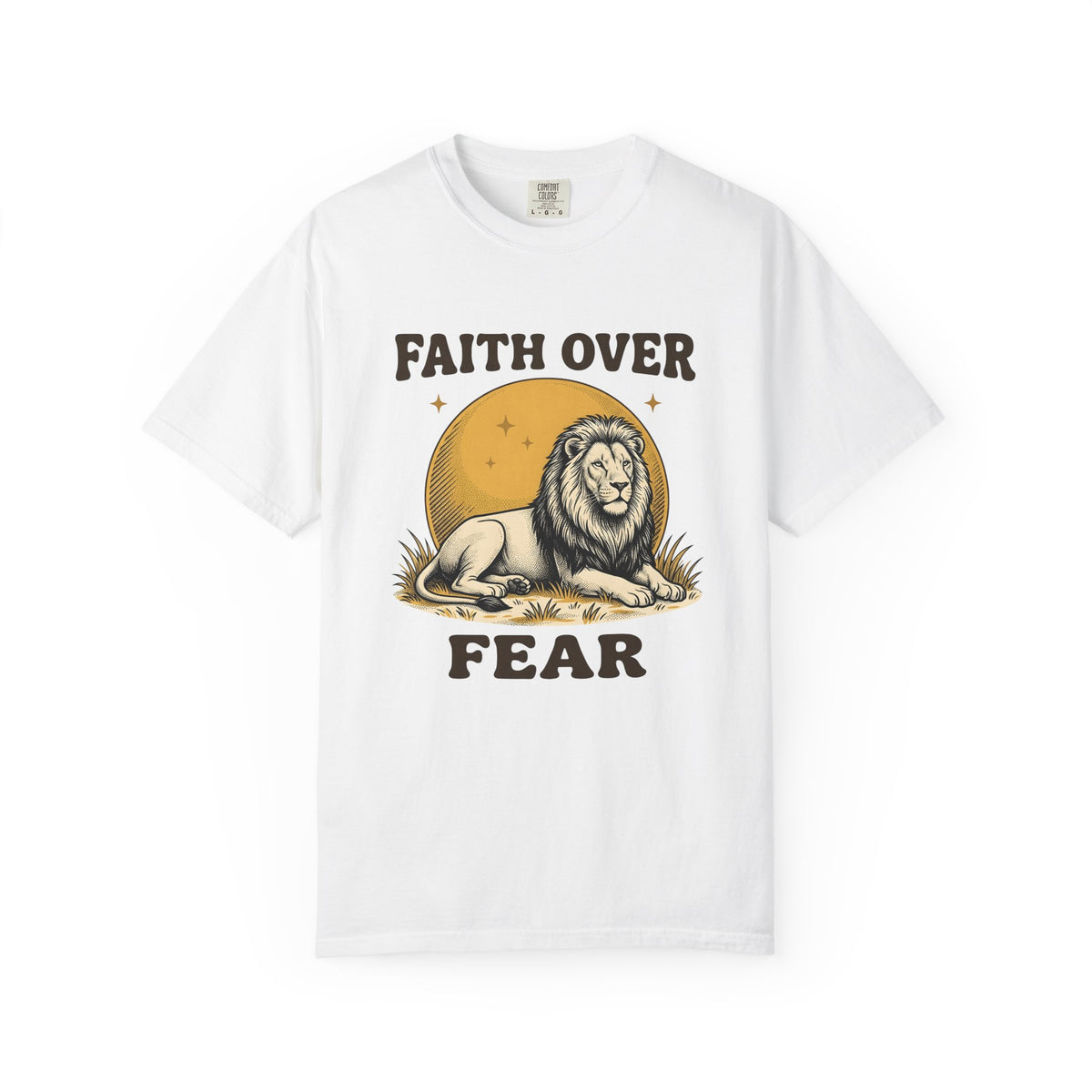Lion Art T-Shirt Animal Uplift Gift Women Heritage T-Shirt Lion T-Shirt Wildlife Fan Vintage T-Shirt Inspirational Graphic Retro-Inspired Sunlight