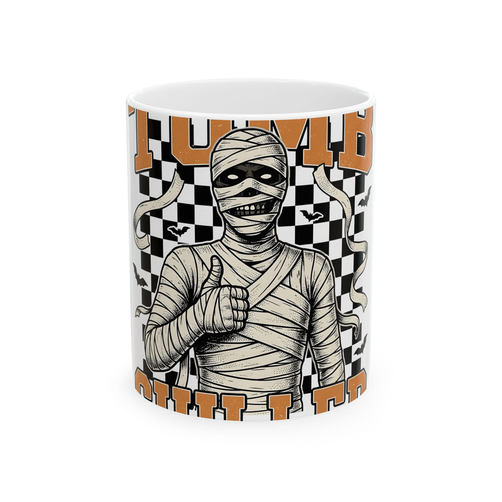 Wrapped Mummy Mug Halloween Fright Gift Women Old School Mug Mummy Mug Horror Fan Scary Mug Scare Graphic