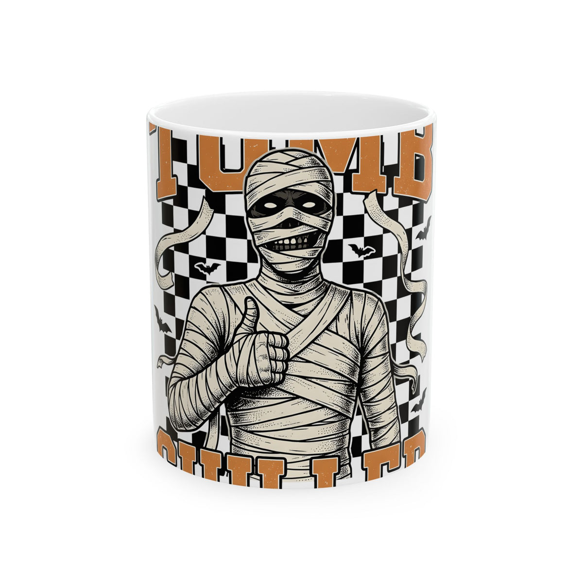 Wrapped Mummy Mug Halloween Fright Gift Women Old School Mug Mummy Mug Horror Fan Scary Mug Scare Graphic