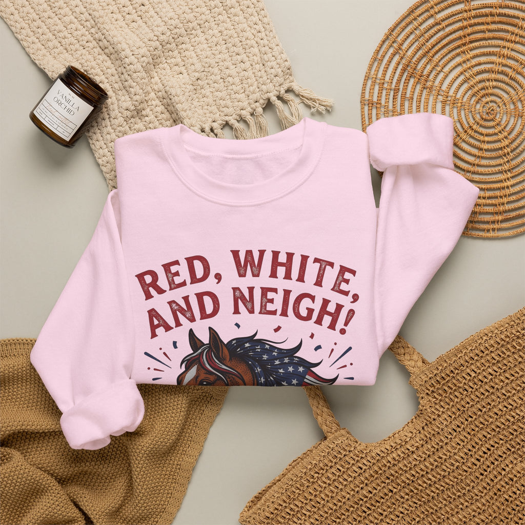 American Horse Sweatshirt 4th Of July Wildlife Gift Women Retro Sweatshirt Mustang Sweatshirt Independence Fan Vintage Sweatshirt Animal Graphic Sketch