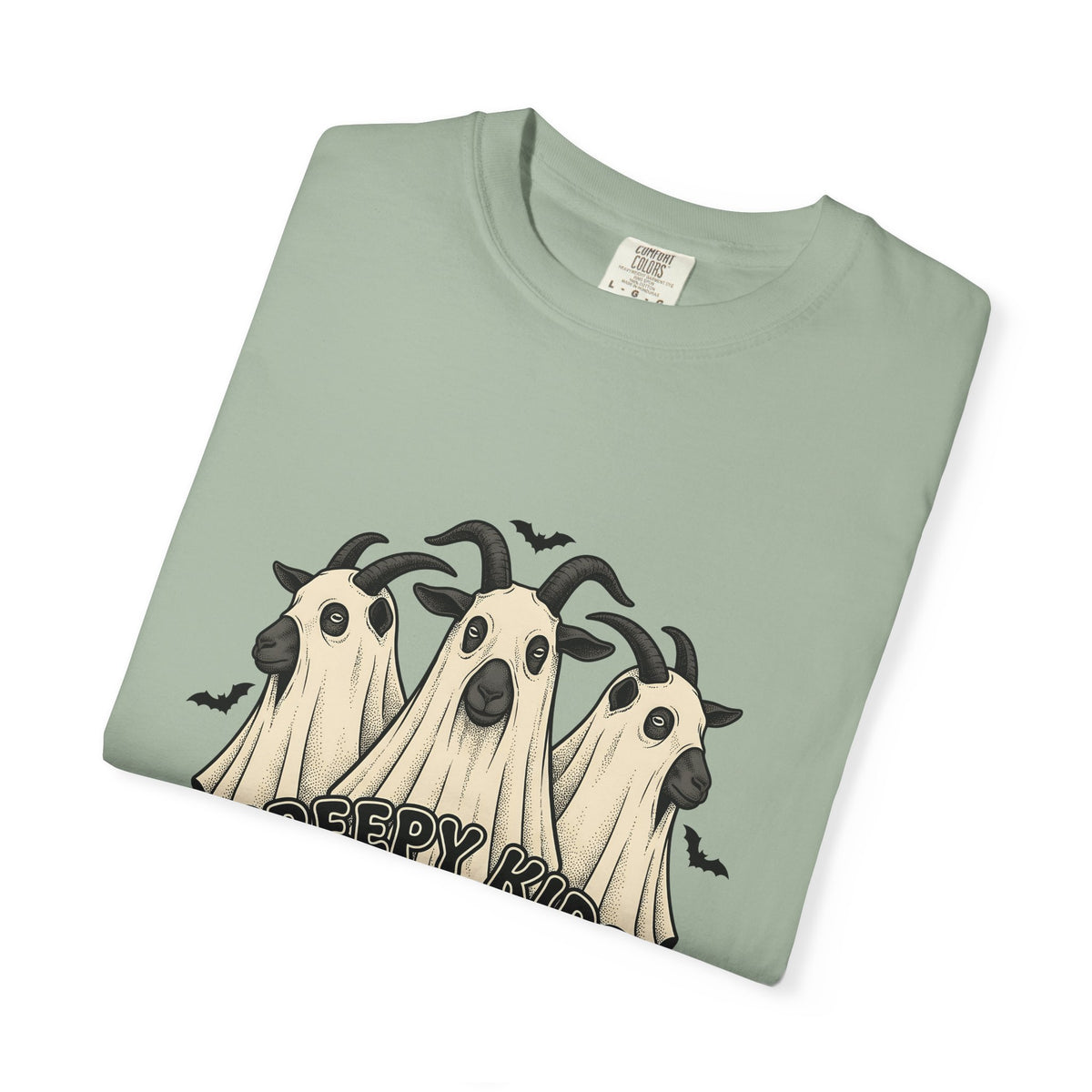 Phantom Goat Halloween Creature Gift Classic Specter Horror Fan Cryptid Monster Outline Carved T-Shirt