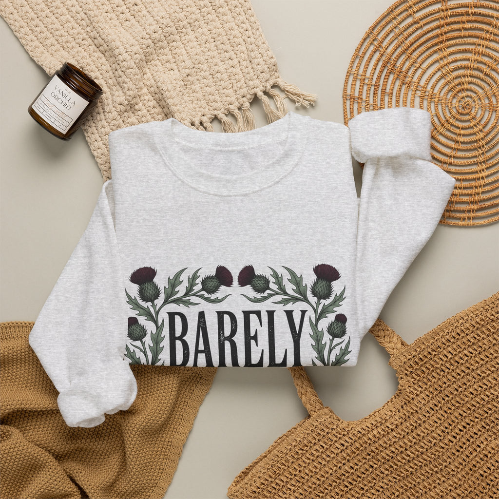 Thistle Flower Graphic Sweatshirt Mom Humor Gift Women Botanical Sweatshirt Thistle Sweatshirt Mother Fan Illustrative Sweatshirt Sarcastic Graphic Vintage
