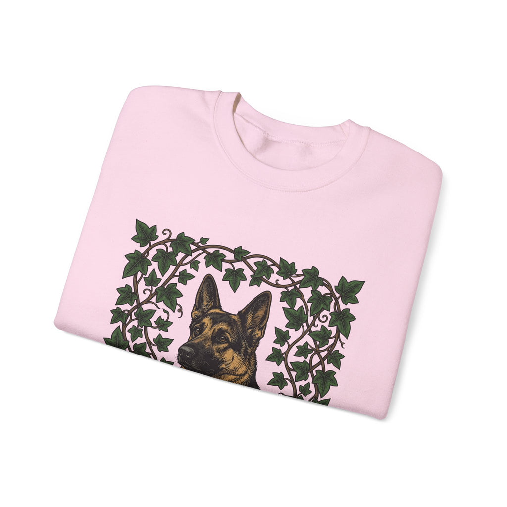 German Shepherd Dog Sweatshirt Dog Outdoors Gift Women Realistic Sweatshirt Alsatian Sweatshirt Dog Fan Shepherd Graphic Sweatshirt Retro Vine Sweatshirt