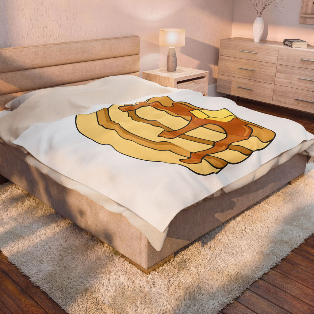 Flapjack Pile Blanket Desserts Brunch Gift Women Comic Blanket Granola Bar Blanket Pastry Fan Cartoon Blanket Breakfast Graphic Simple Honey Blanket