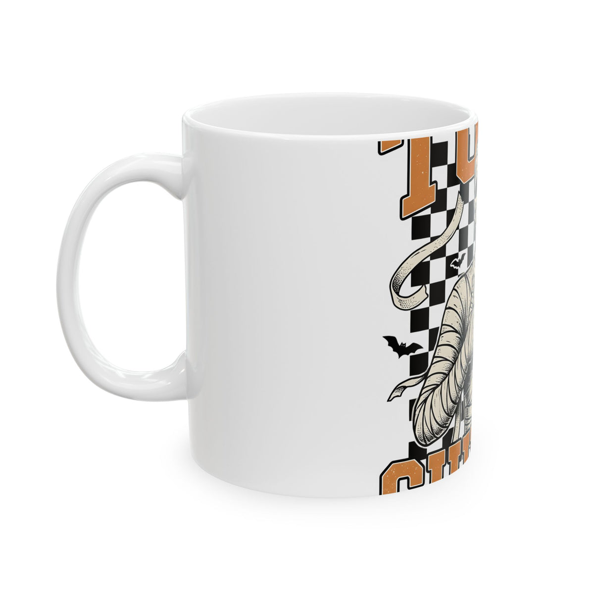 Wrapped Mummy Mug Halloween Fright Gift Women Old School Mug Mummy Mug Horror Fan Scary Mug Scare Graphic