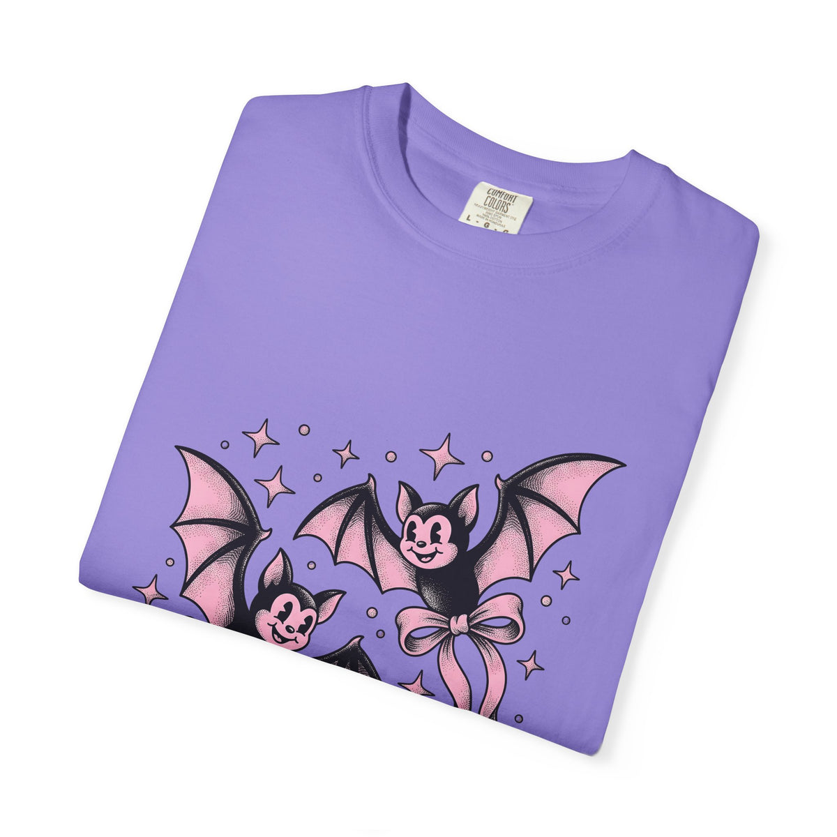 Sweet Bats T-Shirt Halloween Horror Gift Women Chibi T-Shirt Flying Fox T-Shirt Spooky Fan Creepy T-Shirt Horror Graphic Old School Hair Bows