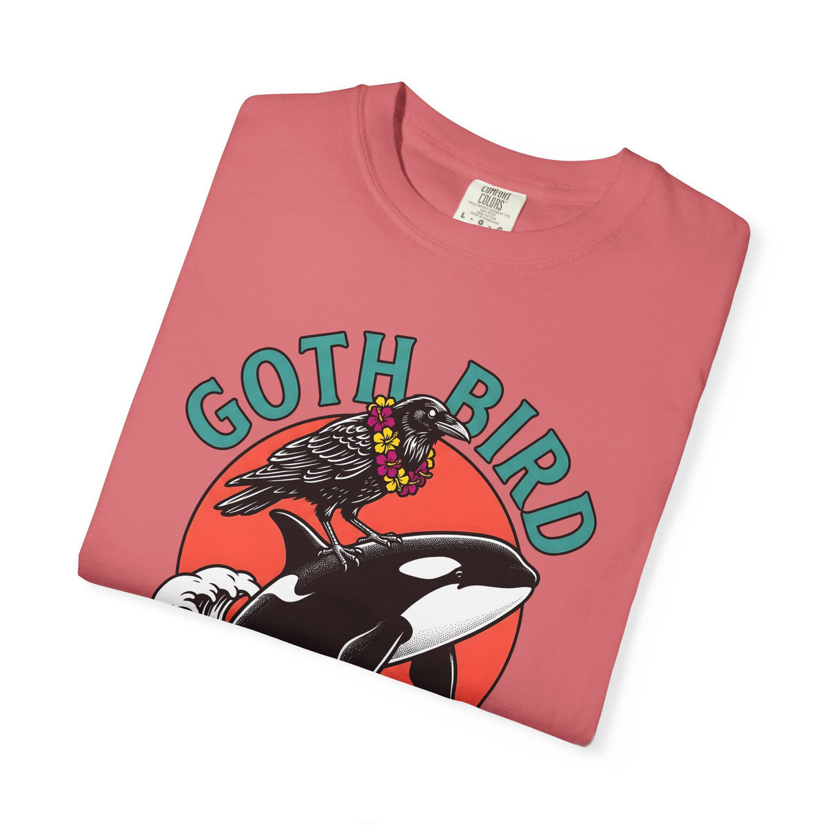 Raven Orca T-Shirt Funny Random Pet Gift Women Modern Art T-Shirt Crow T-Shirt Humor Fan Abstract T-Shirt Animal Graphic Classic Surf Water T-Shirt