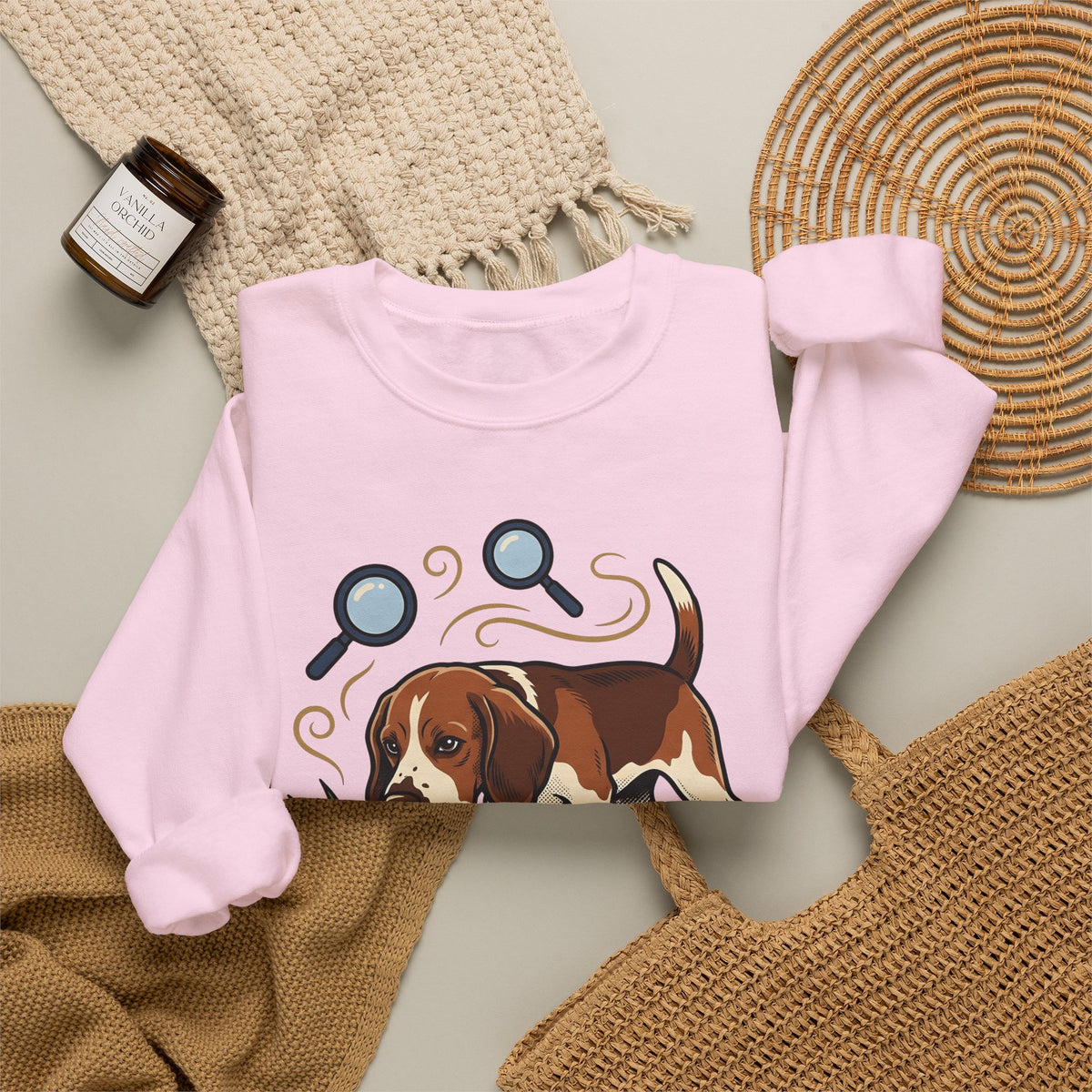 Beagle Pet Sweatshirt Dog Comedy Gift Women Animated Sweatshirt Hound Sweatshirt Dog Fan Cartoon Sweatshirt Humor Graphic Classic Loupe Sweatshirt