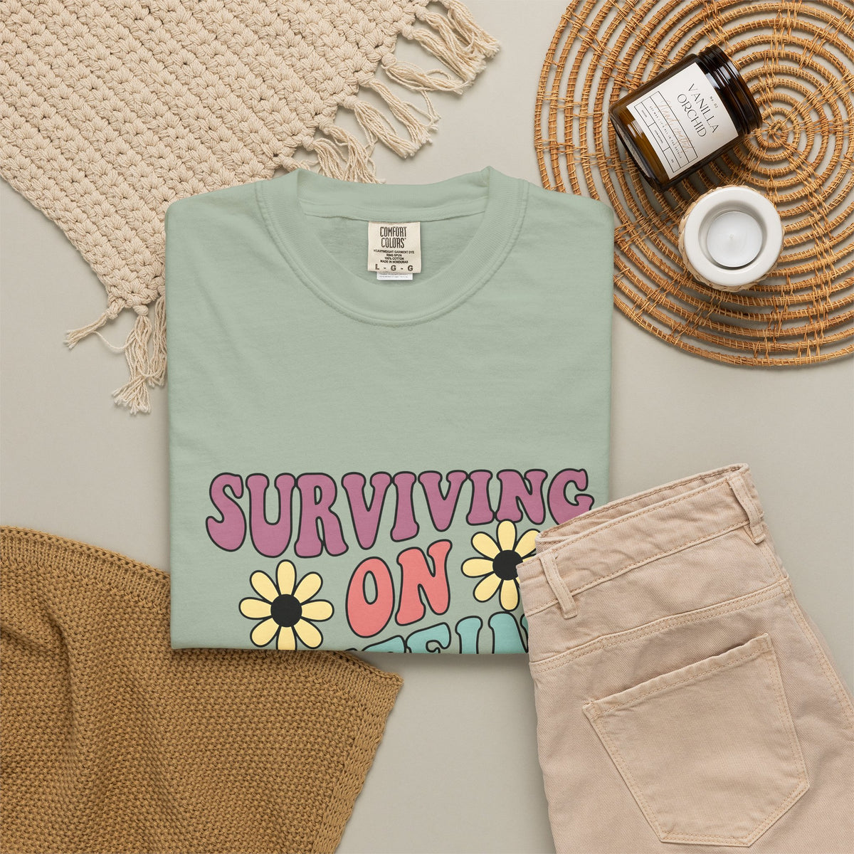 Retro Floral Art T-Shirt Coffee Satire Gift Women Boho T-Shirt Floral Art T-Shirt Java Fan Bohemian T-Shirt Sarcastic Graphic Retro Wildflower