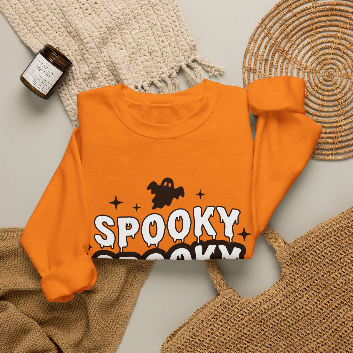 Spirit Design Sweatshirt Halloween Thriller Gift Women Modern Sweatshirt Spirituality Sweatshirt Horror Fan Abstract Sweatshirt Suspense Graphic Vintage Web
