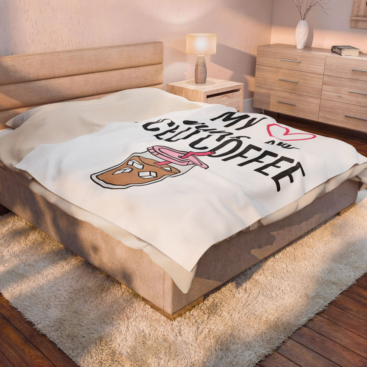 Cold Coffee Cup Blanket Moms Espresso Gift Women Adorable Blanket Coffee Blanket Blanket Mother Fan Coffee Blanket Caffè Graphic Simple Love Symbol