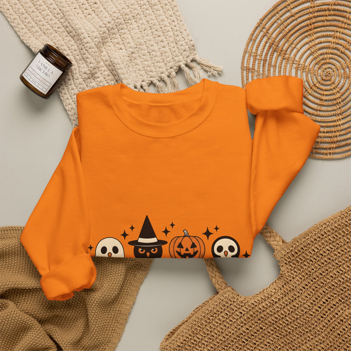 Owl Disguise Halloween Haunted Gift Animated Hoot Owl Horror Fan Cartoony Spooky Classic Moon Sweatshirt