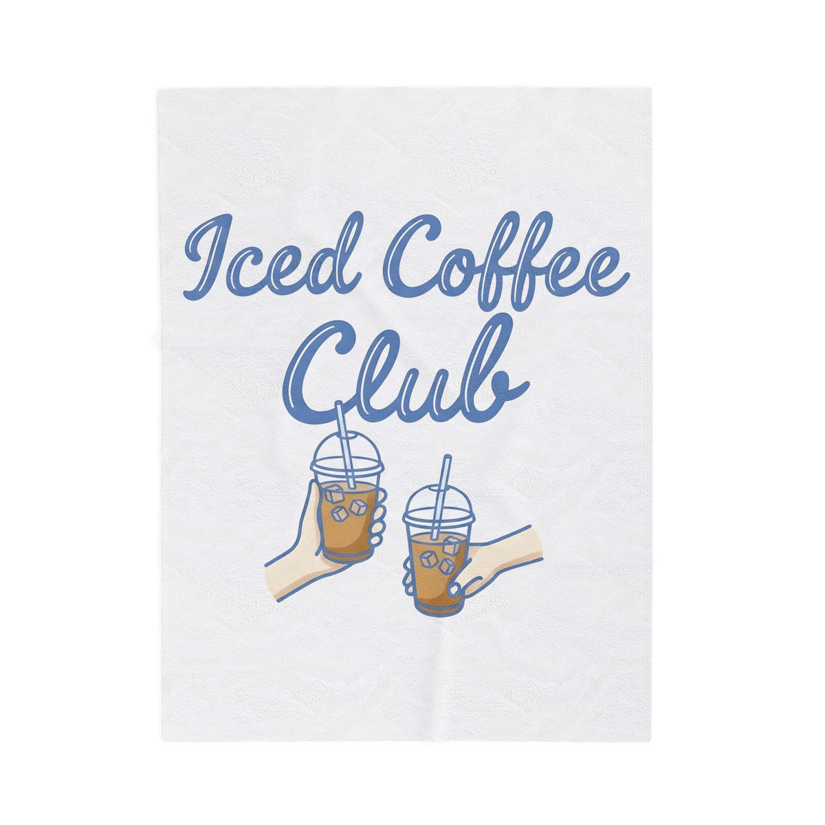 Iced Latte Glass Blanket Coffee Cuisine Gift Women Fun Blanket Glassware Blanket Coffee Fan Java Graphic Illustration Clean Fingers Blanket
