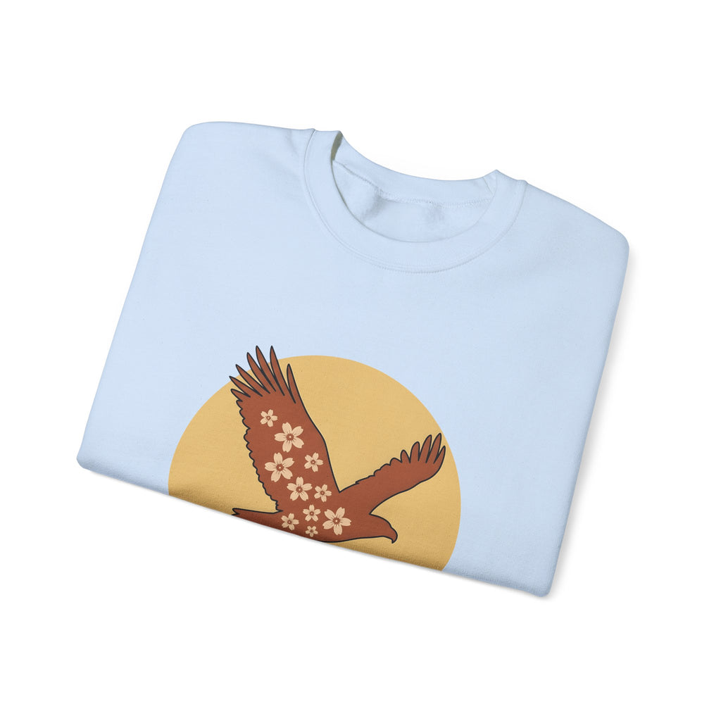 Floral Eagle Sweatshirt Boho Chic Nature Gift Women Boho Sweatshirt Bird Sweatshirt Bohemian Fan Tribal Graphic Sweatshirt Minimalist Mountains Sweatshirt