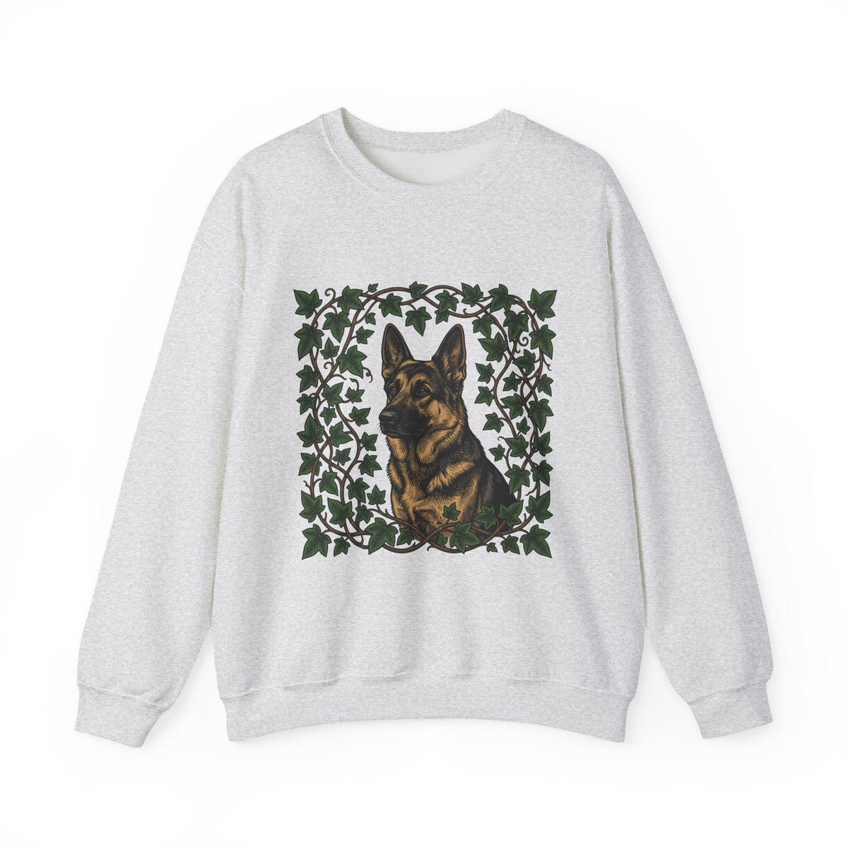 German Shepherd Dog Sweatshirt Dog Outdoors Gift Women Realistic Sweatshirt Alsatian Sweatshirt Dog Fan Shepherd Graphic Sweatshirt Retro Vine Sweatshirt