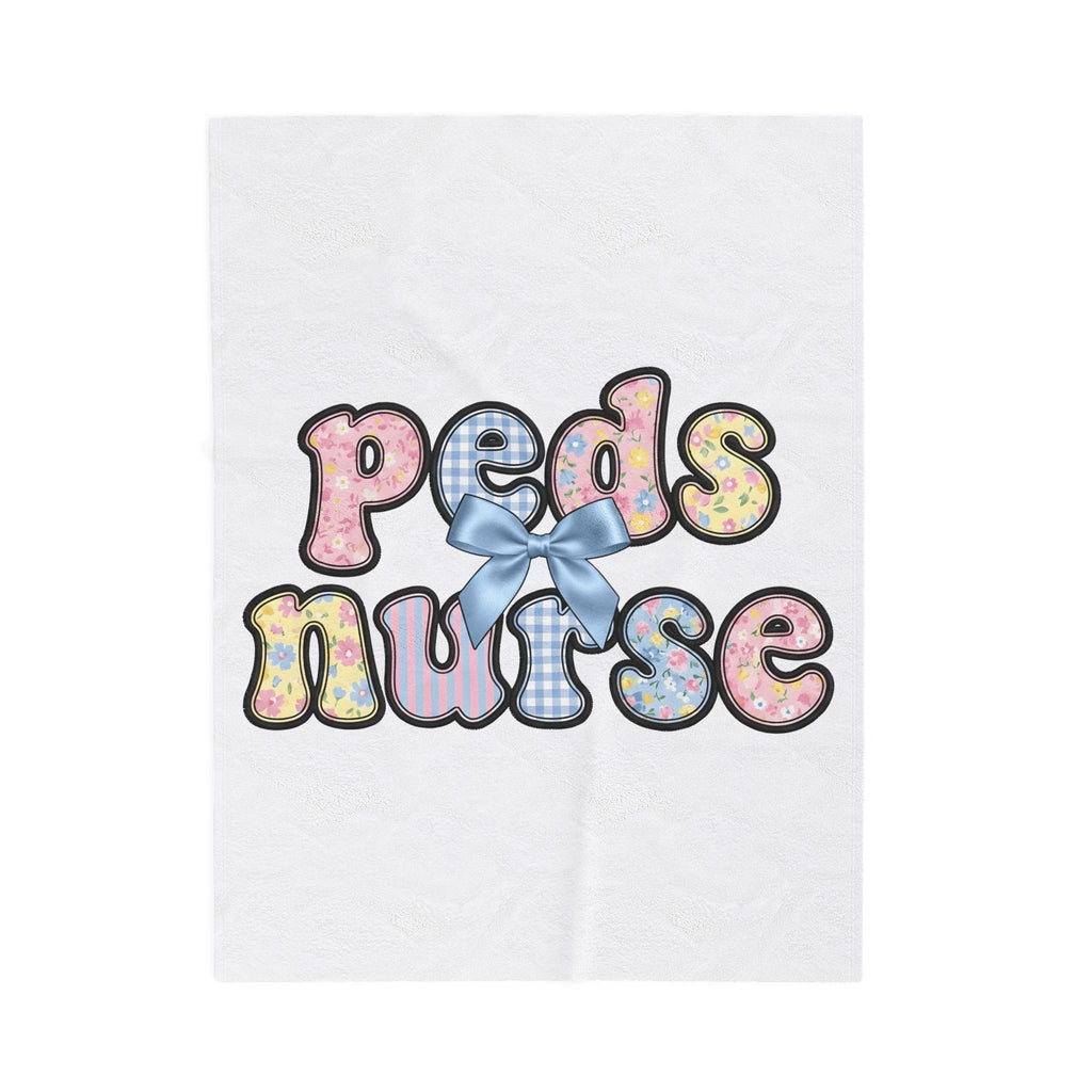 Pastel Fabric Typography Blanket Nurse Flower Gift Women Adorable Blanket Textile Blanket Nursing Enthusiast Typography Blanket Floral Graphic Old