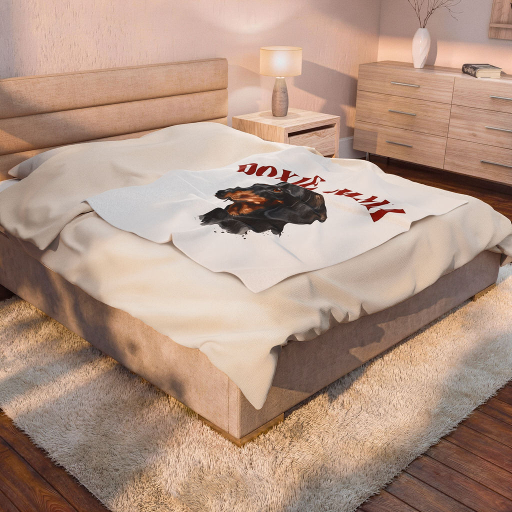 Dachshund Pet Blanket Dog Companion Gift Women Naturalistic Blanket Wiener Dog Blanket Dog Fan Doxie Design Dog Graphic Paint Wash Canine Portrait