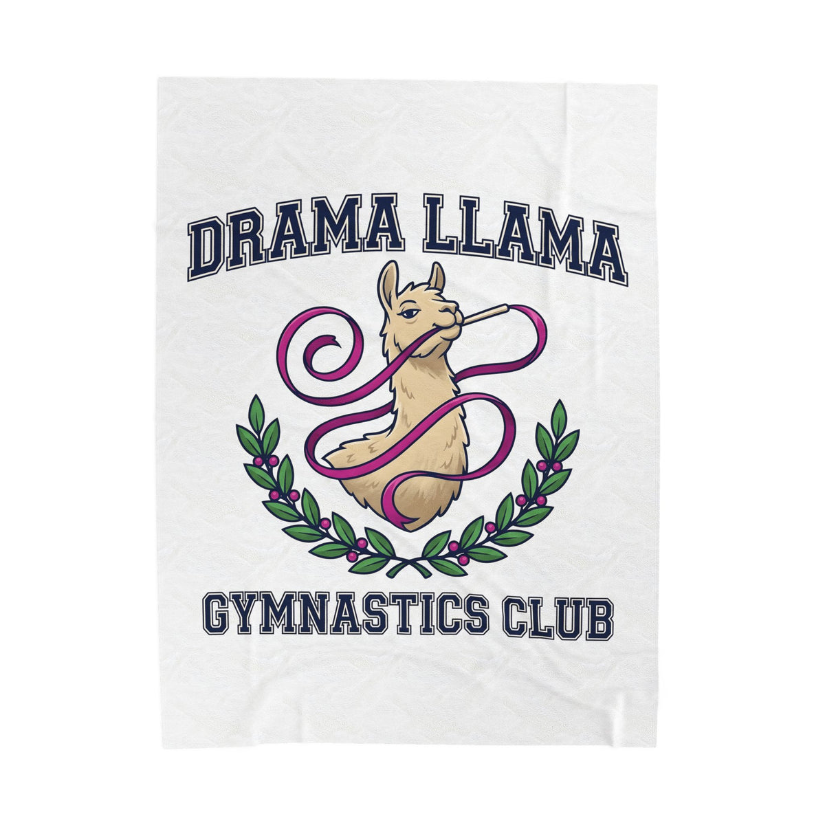 Alpaca Ribbon Gymnastics Blanket Gymnastics Wildlife Gift Women Animated Blanket Gymnast Blanket Gymnastics Enthusiast Cartoon Blanket Animal