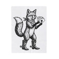 Fox Cowboy Boots Blanket Cowgirl Animal Gift Women Vintage Blanket Fox Boot Blanket Cowboy Fan Fox Graphic Kitten Illustration Hand Drawn Playing