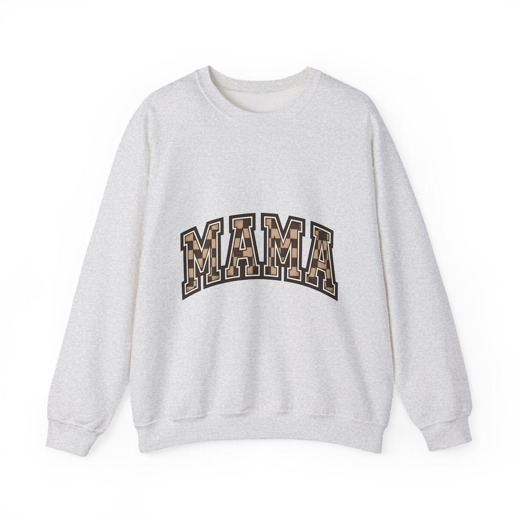 Checkered Varsity Letters Sweatshirt Mama Baby Gift Women Powerful Sweatshirt Varsity Jacket Sweatshirt Mom Fan Bold Sweatshirt Infant Graphic Old School Grid