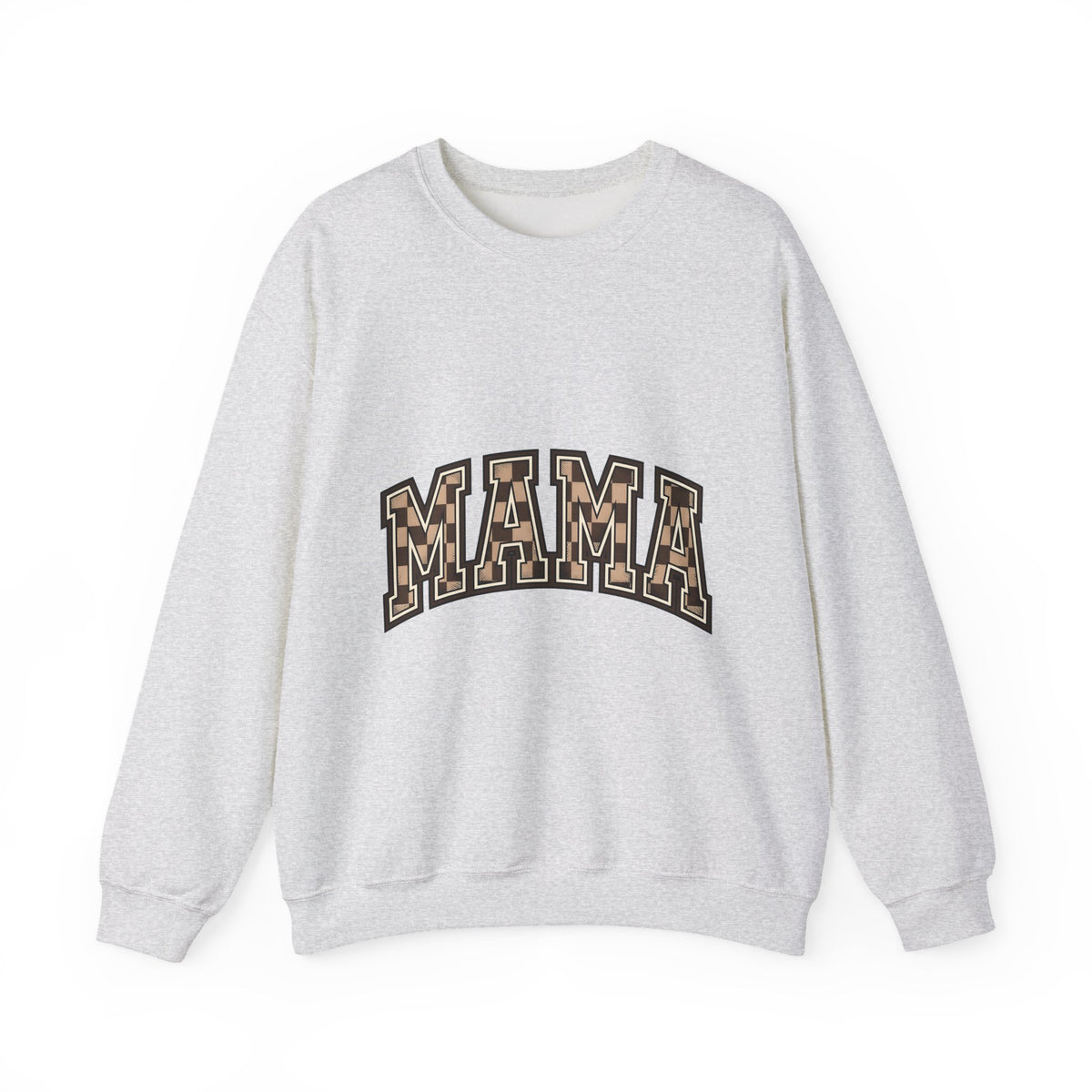 Checkered Varsity Letters Sweatshirt Mama Baby Gift Women Powerful Sweatshirt Varsity Jacket Sweatshirt Mom Fan Bold Sweatshirt Infant Graphic Old School Grid