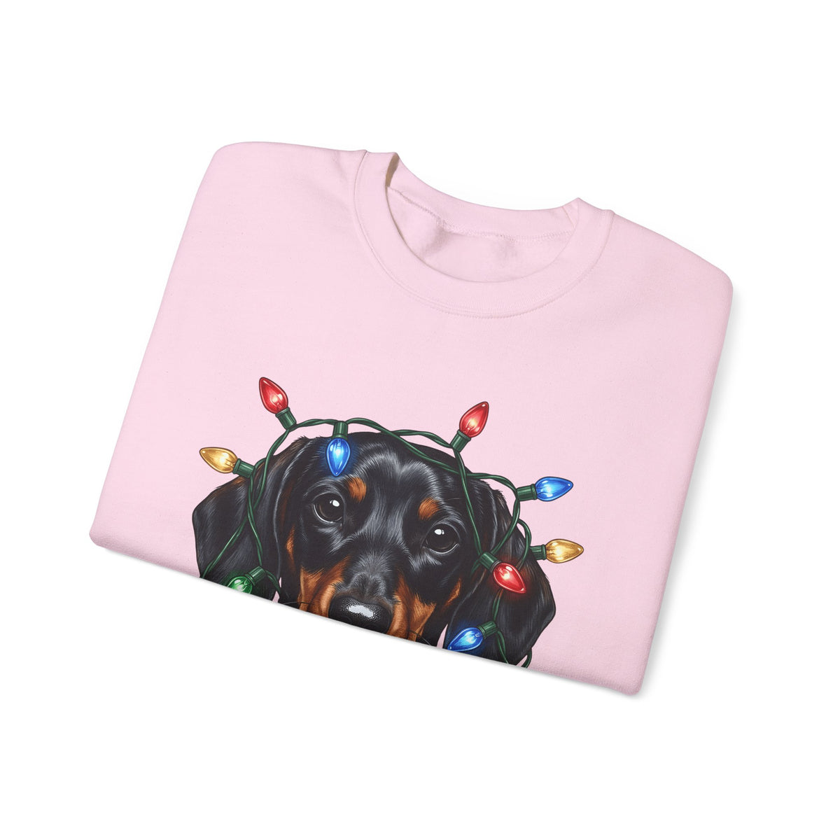 Dachshund Dog Sweatshirt Dog Holiday Gift Women Realistic Sweatshirt Wiener Dog Sweatshirt Dog Fan Photorealistic Sweatshirt Christmas Graphic Hand Drawn