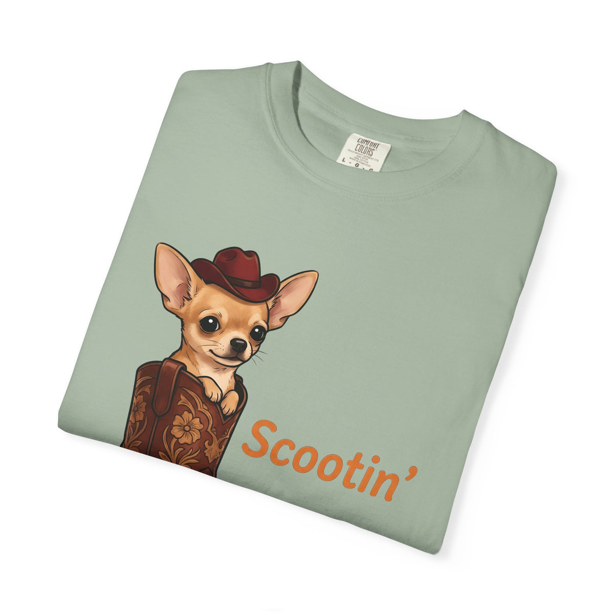 Chihuahua Cowboy T-Shirt Dog Country Gift Women Hand Drawn T-Shirt Puppy T-Shirt Dog Fan Illustrated T-Shirt Country Graphic Rustic Cowboy Boot