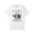 Beaver Sipping T-Shirt Cute Wildlife Gift Women Comic T-Shirt Dam T-Shirt Adorable Fan Cartoon T-Shirt Animal Graphic Retro Gown T-Shirt
