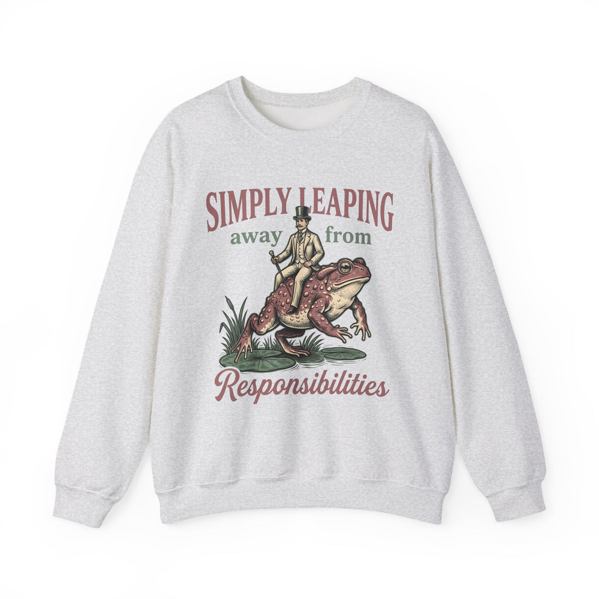 Man Riding Toad Sweatshirt Funny Animal Gift Women Vintage Sweatshirt Rider Sweatshirt Humor Fan Retro Illustration Graphic Retro Top Hat Sweatshirt