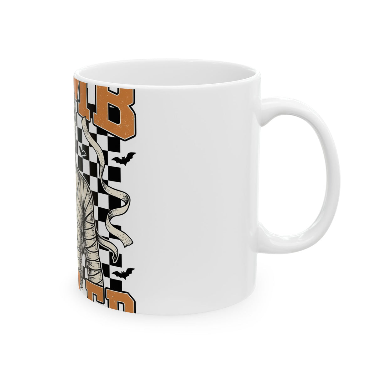 Wrapped Mummy Mug Halloween Fright Gift Women Old School Mug Mummy Mug Horror Fan Scary Mug Scare Graphic