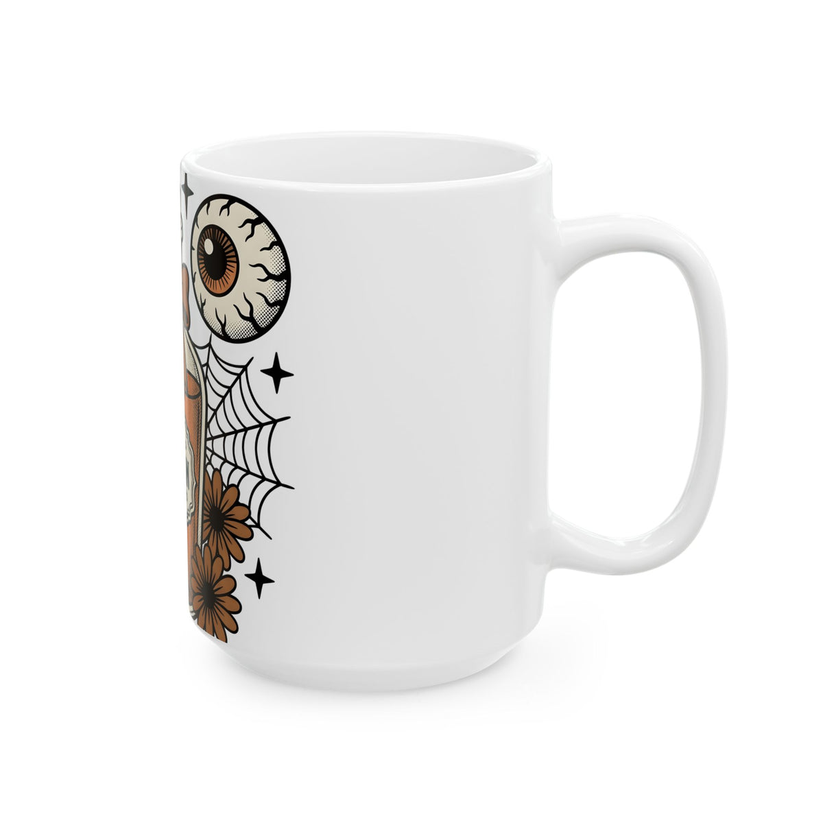 Toxin Flask Mug Halloween Horror Gift Women Rustic Mug Poison Bottle Mug Horror Fan Scary Graphic Mug Cartoon Eyeball Mug