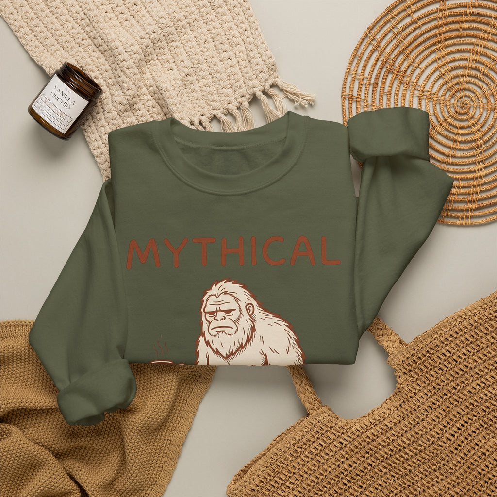 Sasquatch Coffee Sweatshirt Coffee Cryptid Gift Women Sketch Sweatshirt Bigfoot Coffee Sweatshirt Coffee Fan Sasquatch Graphic Sweatshirt Retro Coffee Cup