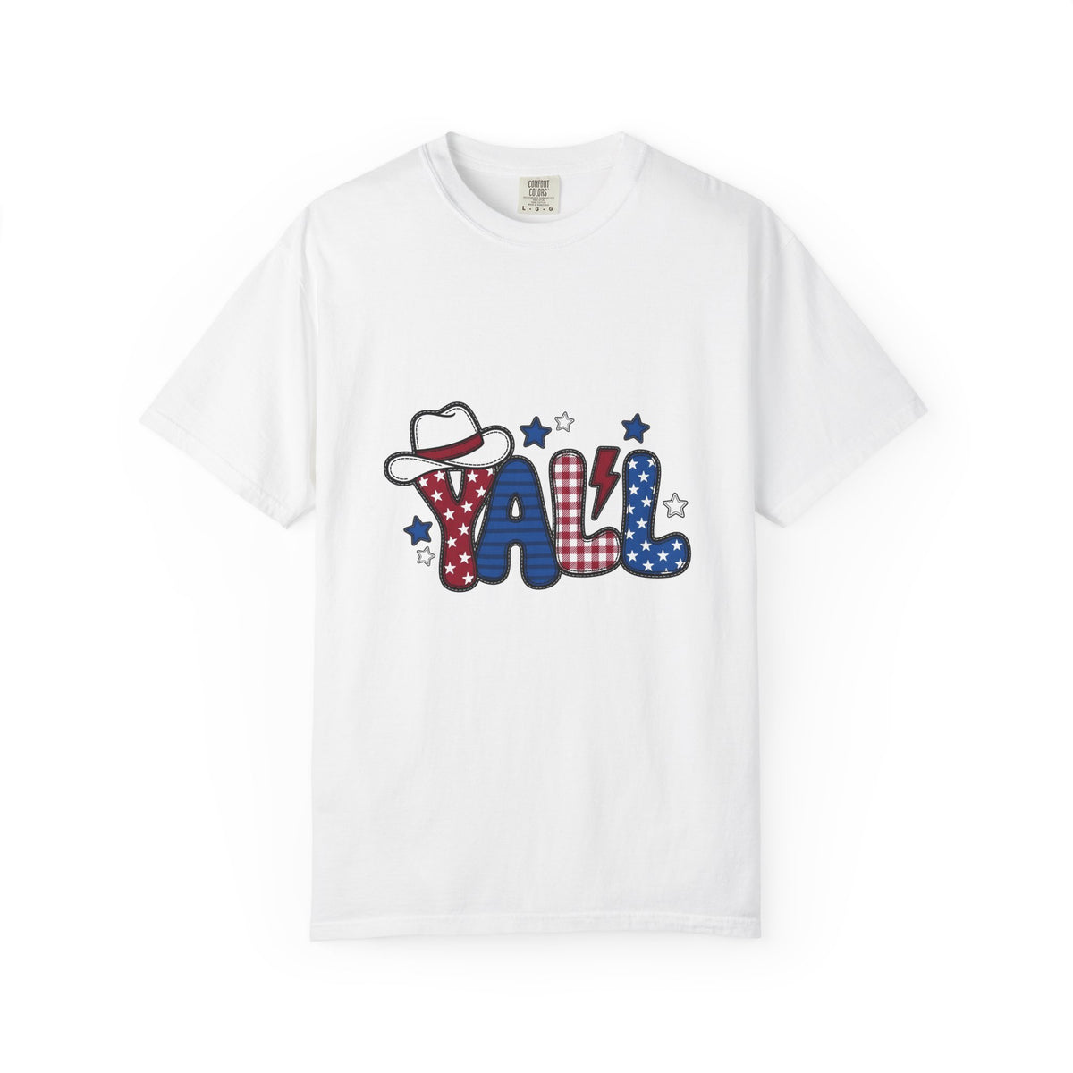 Cowboy Hat Stars T-Shirt America Patriotic Gift Women Cartoon T-Shirt Western Hat T-Shirt Usa Fan Vintage T-Shirt Star Graphic Retro Plaid T-Shirt