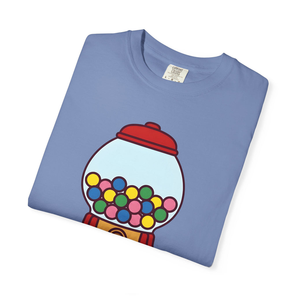 Gumball Dispenser T-Shirt Cute Classic Gift Women Cartoon T-Shirt Gumball Machine T-Shirt Adorable Fan Comic T-Shirt Retro Graphic Doodle Candy