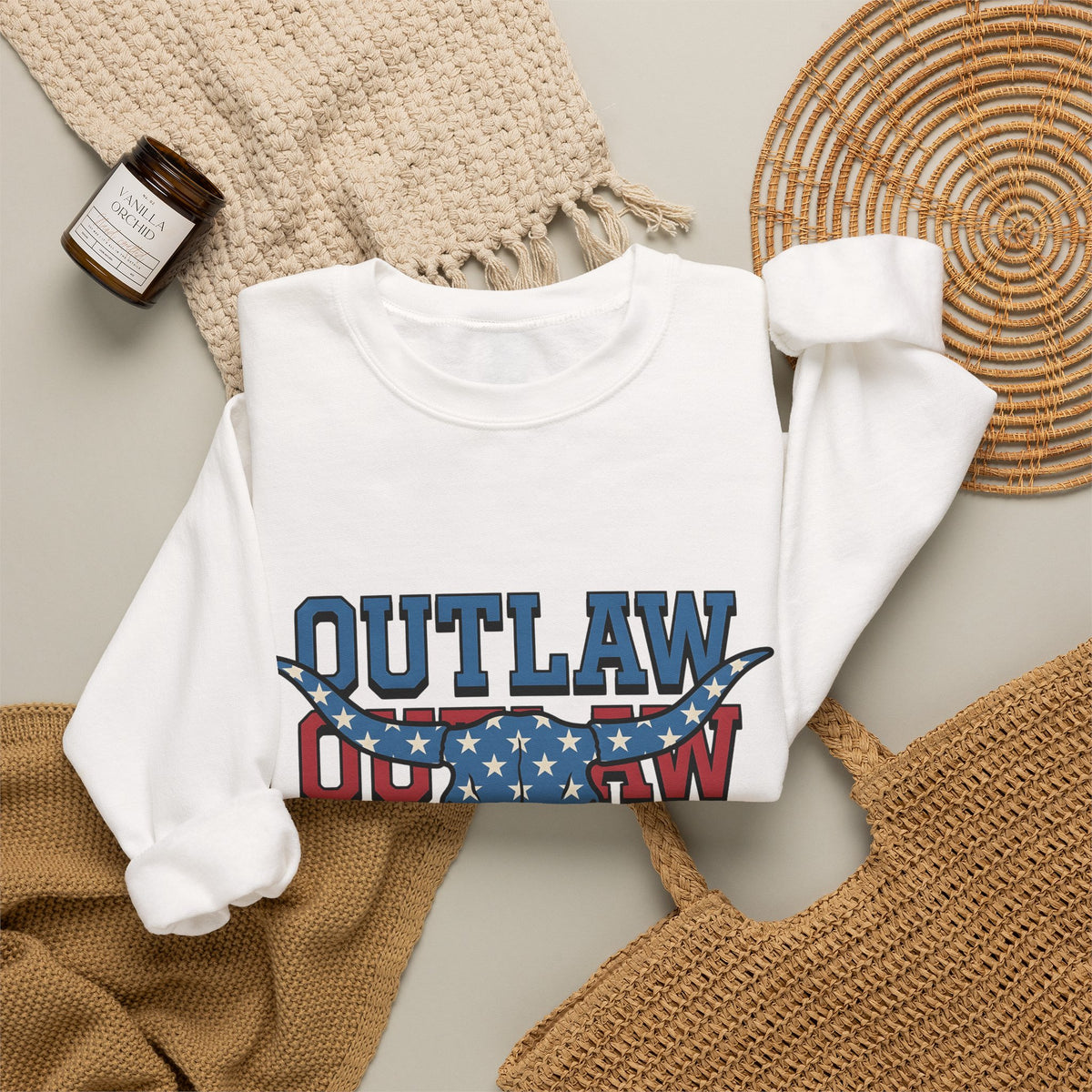 Steer Skull Sweatshirt America Ranch Gift Women Freedom Sweatshirt Cow Skull Sweatshirt American Enthusiast Western Graphic Heritage Star Patterns Sweatshirt